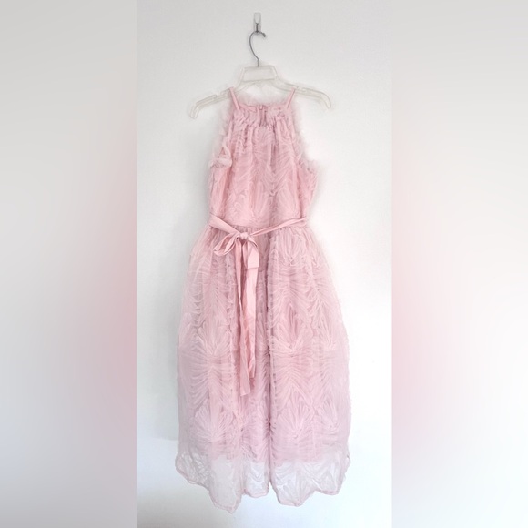 NWT Shayla Tulle Halter Dress in Light Pink - Size Medium - Picture 6 of 13